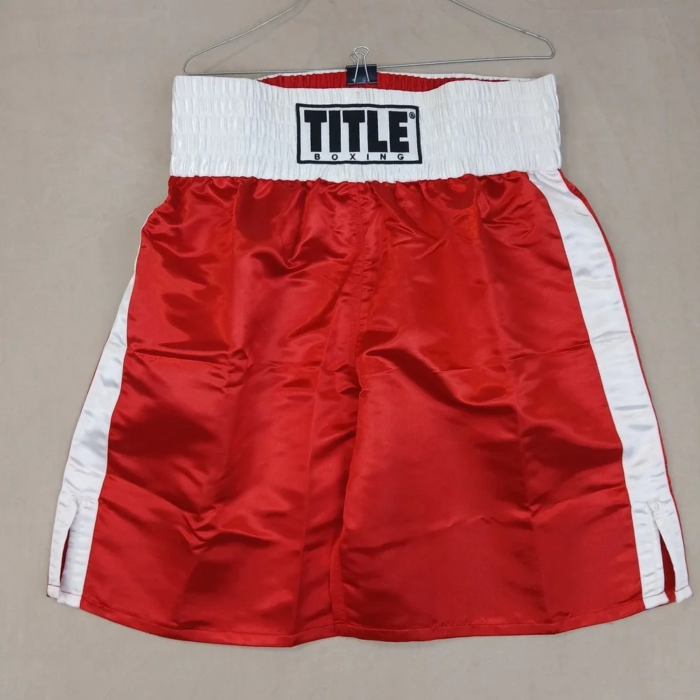 Title Boxing XL Mens‎ Trunks Shorts Red